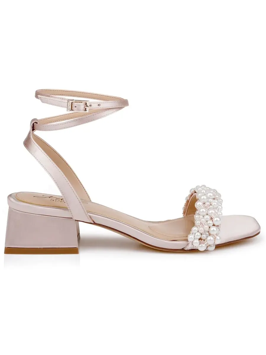 Jewel Badgley Mischka Женские вечерние сандалии Payton с квадратным носком — изображение 2 из 5, шампань