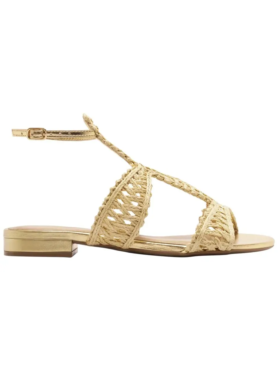 Женские сандалии Ciara на плоской подошве Arezzo, Palha/Luxo — изображение 2 из 6
