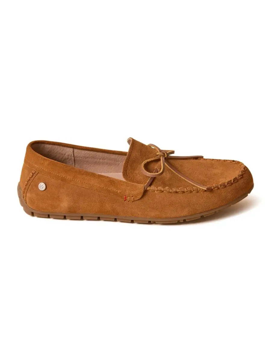Minnetonka Мужские замшевые лоферы-мокасины — изображение 5 из 6, коричневый