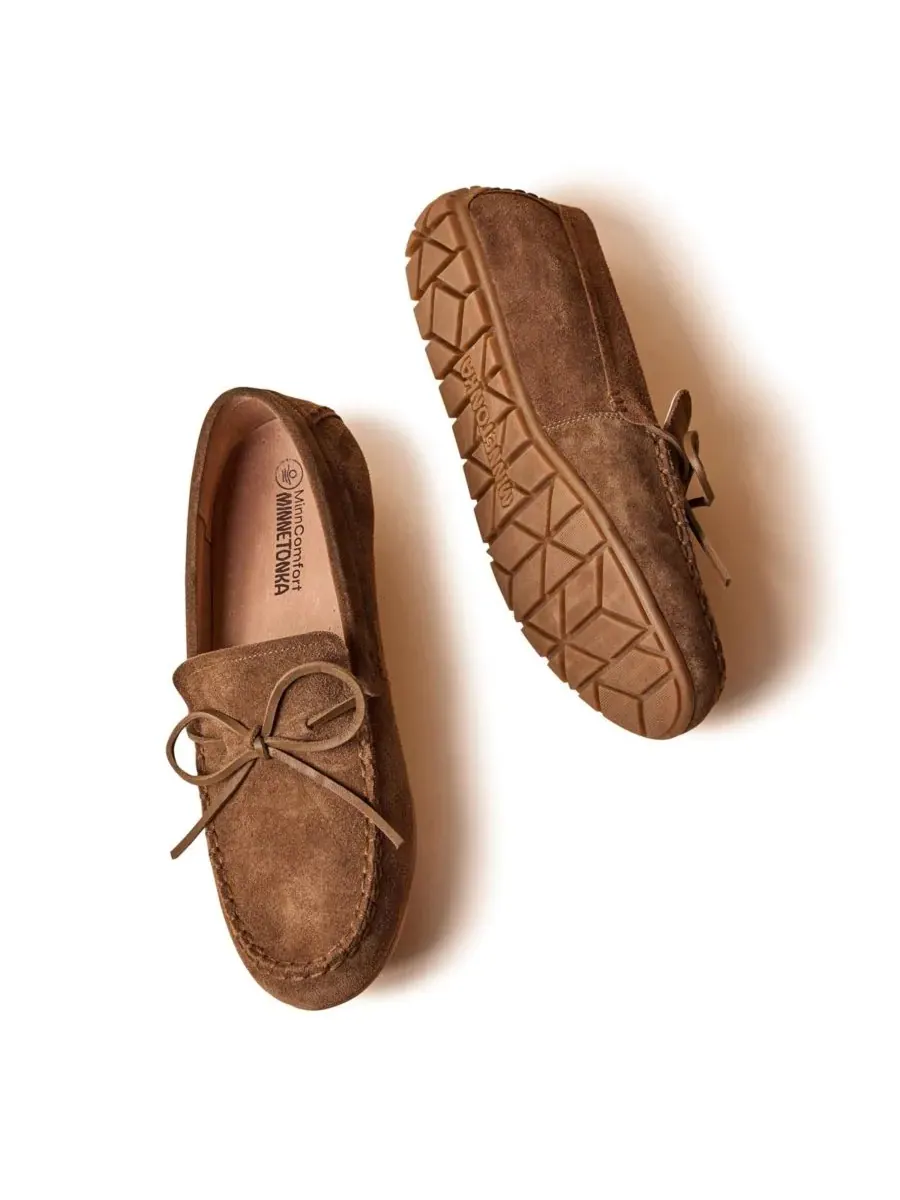 Minnetonka Мужские замшевые лоферы-мокасины — изображение 4 из 7, коричневый