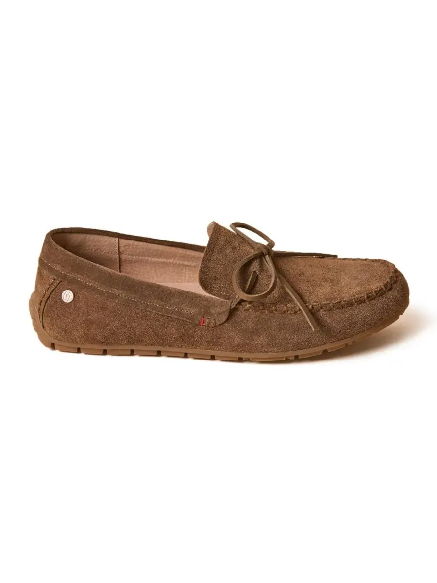 Minnetonka Мужские замшевые лоферы-мокасины — изображение 5 из 7, коричневый