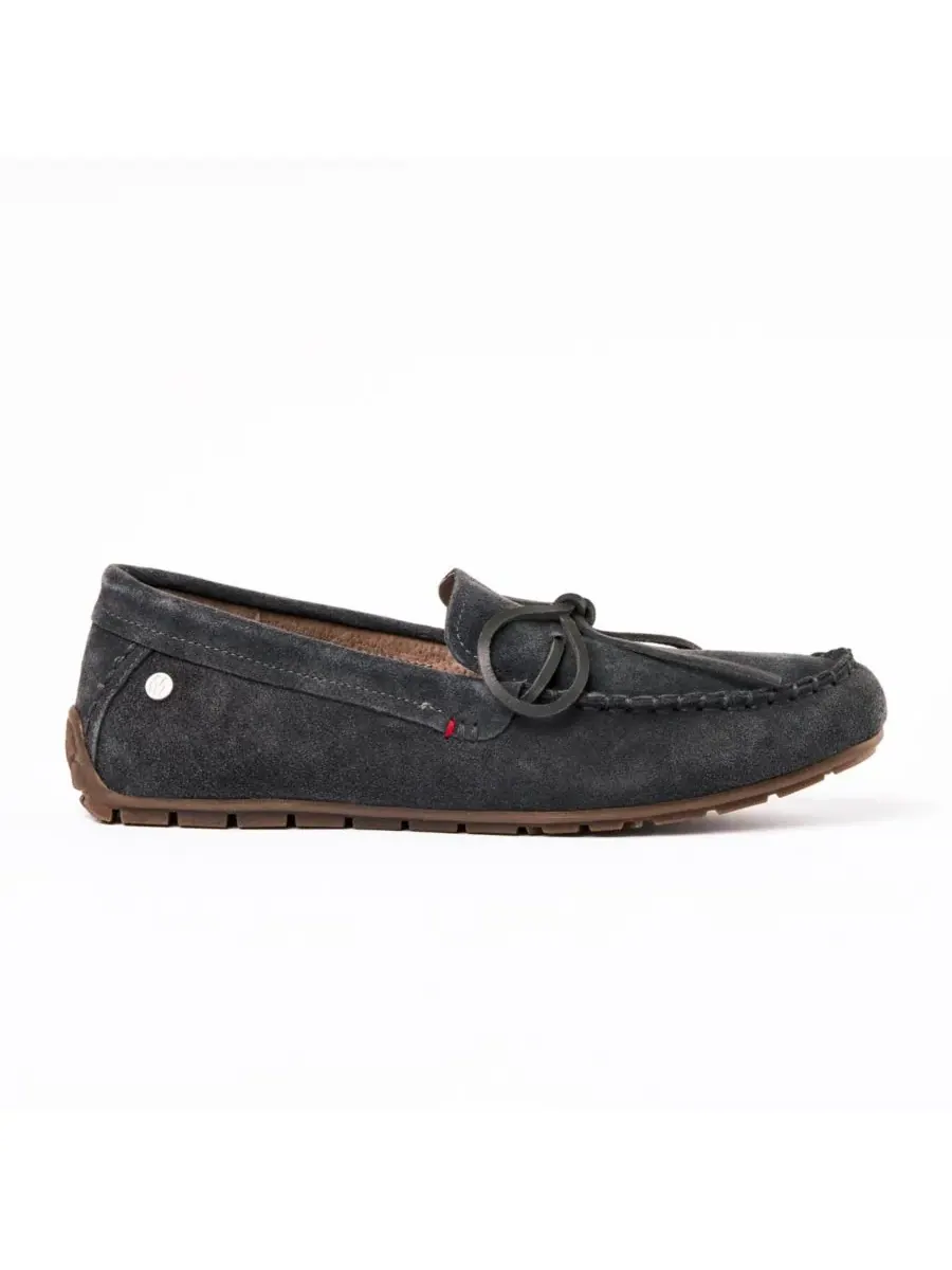 Minnetonka Мужские замшевые лоферы-мокасины — изображение 3 из 5, темно-серый
