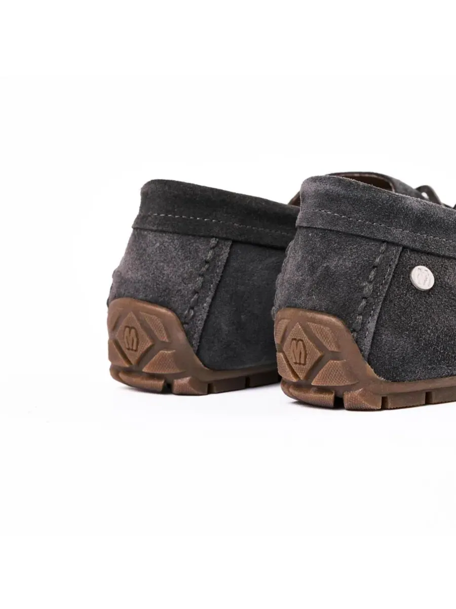 Minnetonka Мужские замшевые лоферы-мокасины — изображение 4 из 5, темно-серый