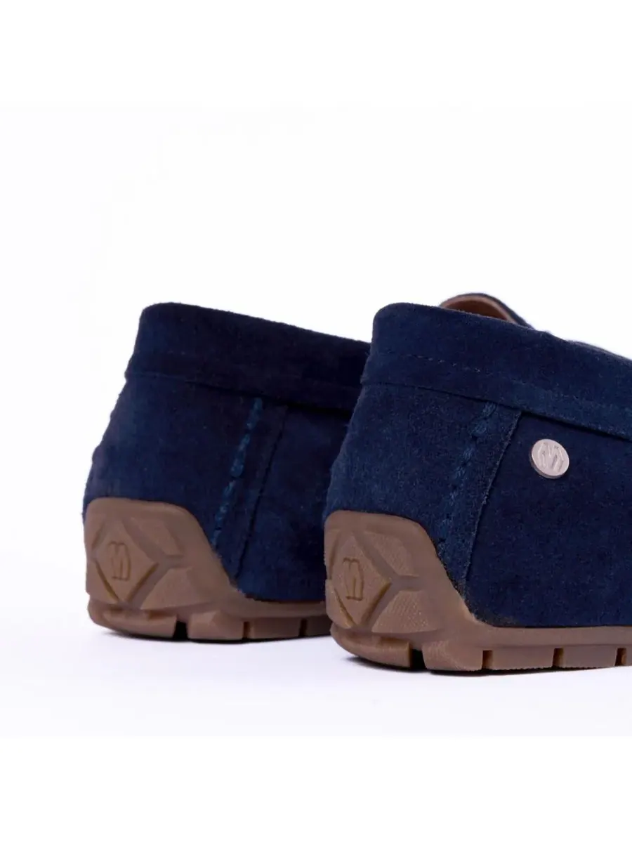 Minnetonka Мужские замшевые лоферы-мокасины — изображение 4 из 5, темно-синий