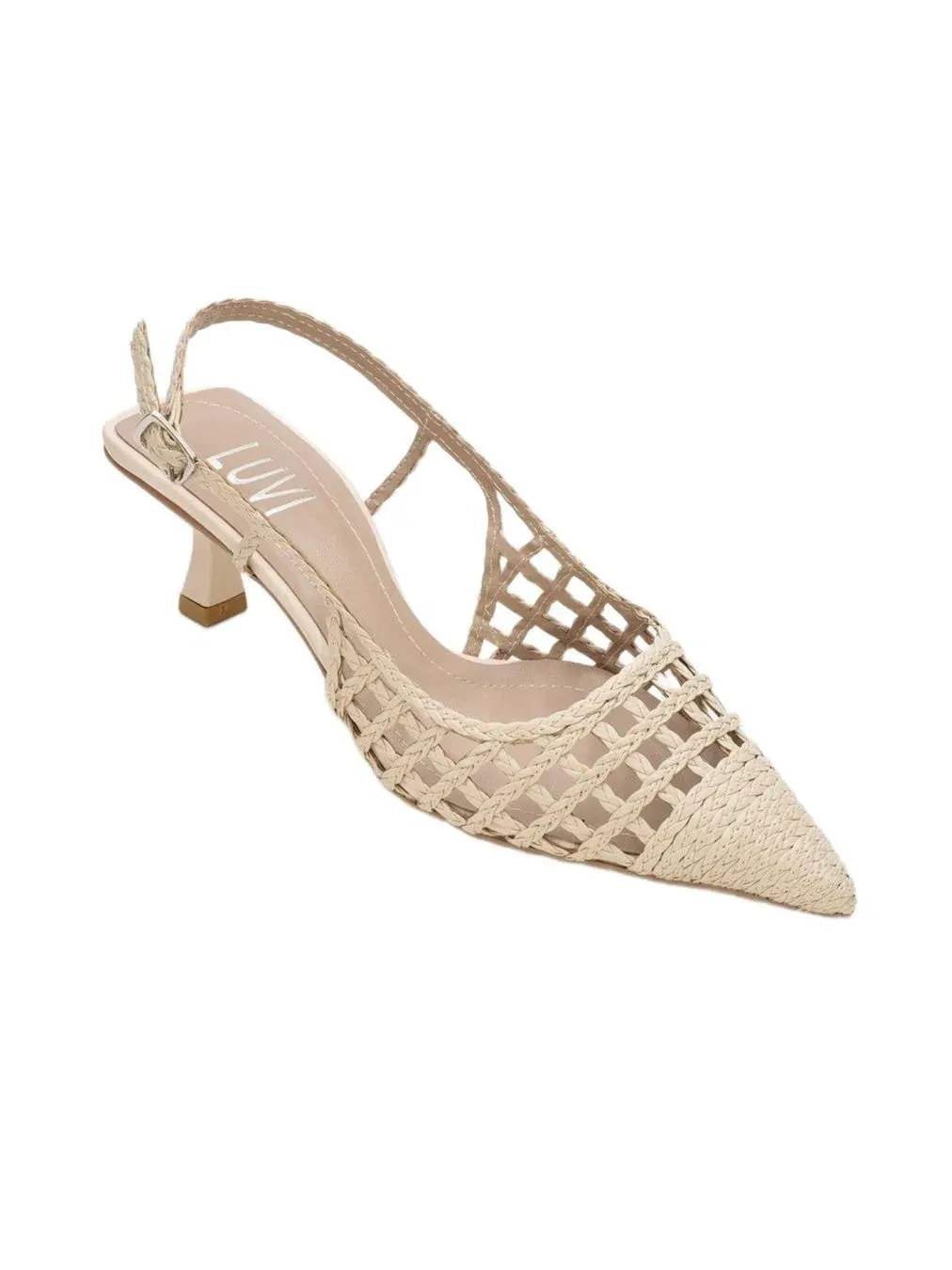 Женские вязаные туфли-лодочки Heaven с острым носком Prologue Shoes — изображение 1 из 6, бежевый