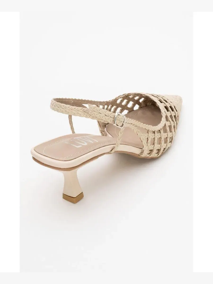 Женские вязаные туфли-лодочки Heaven с острым носком Prologue Shoes — изображение 3 из 6, бежевый