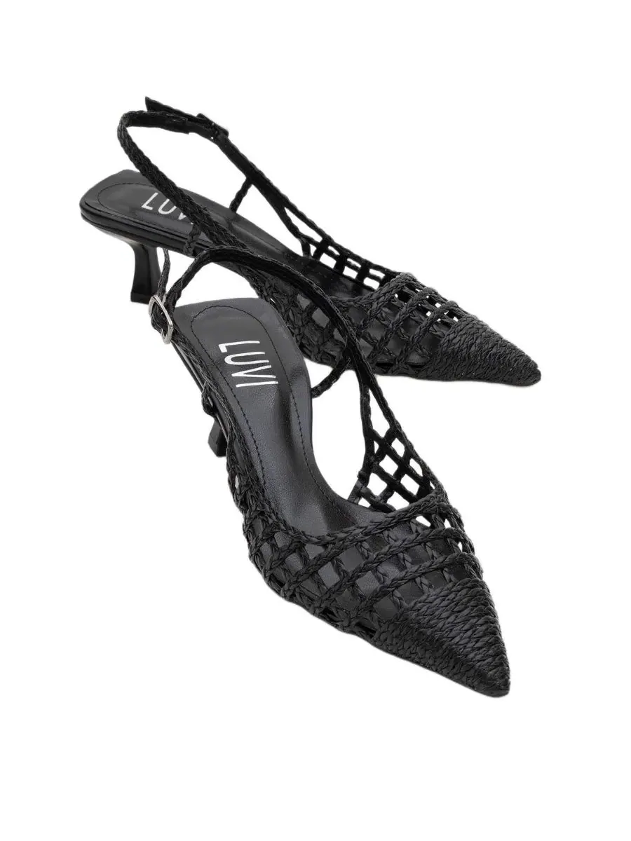 Женские вязаные туфли-лодочки Heaven с острым носком Prologue Shoes — изображение 6 из 6, черный