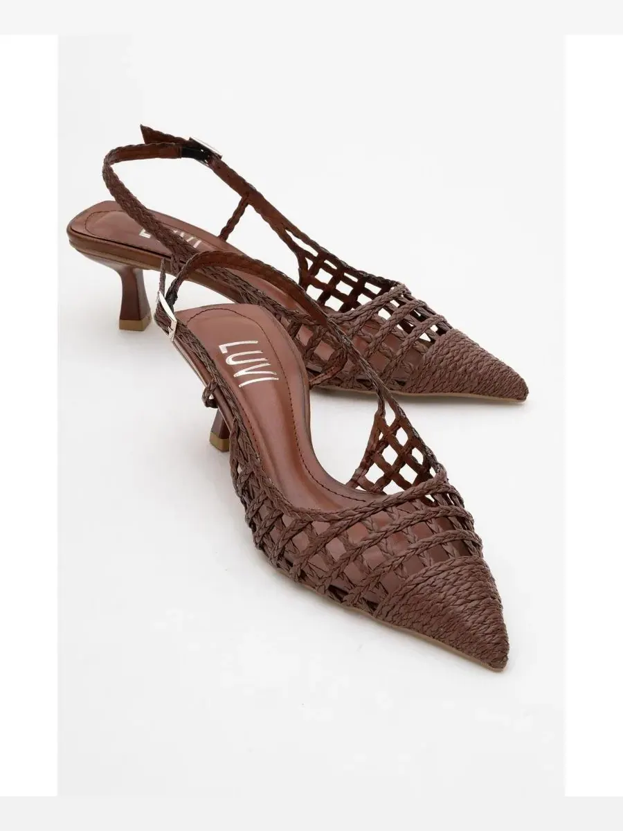 Женские вязаные туфли-лодочки Heaven с острым носком Prologue Shoes — изображение 6 из 6, коричневый