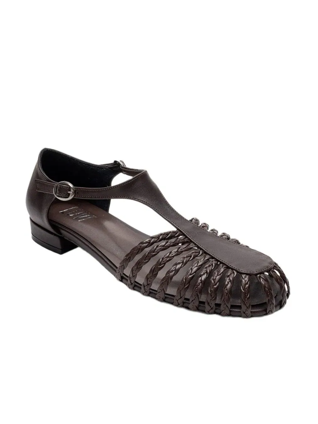 Женские сандалии Onos с плетеным Т-образным ремешком Prologue Shoes — коричневый