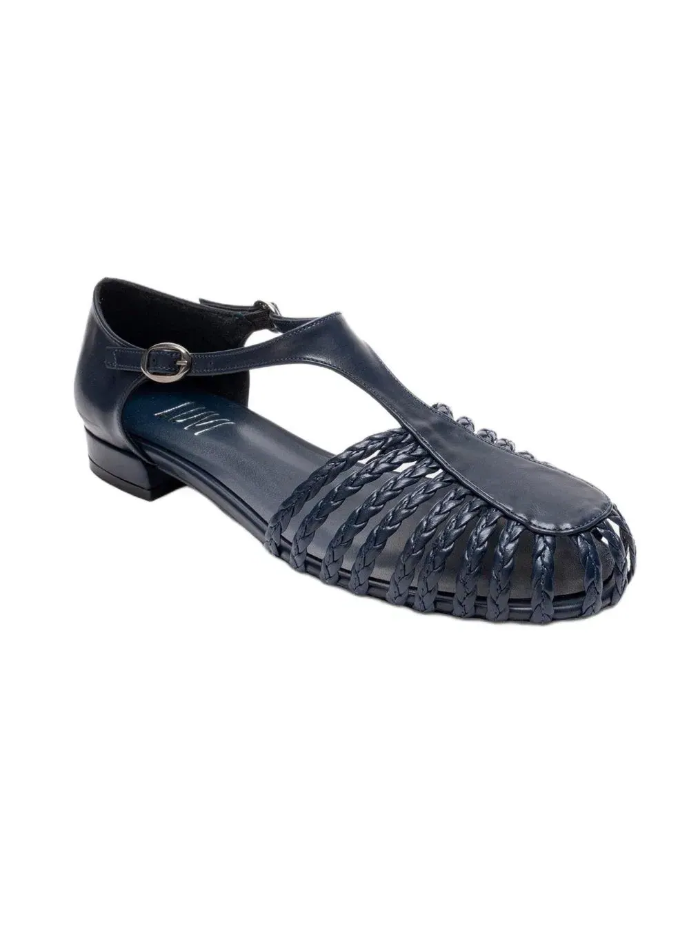 Женские сандалии Onos с плетеным Т-образным ремешком Prologue Shoes — изображение 1 из 6, темно-синий
