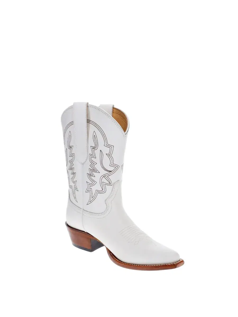 Женские кожаные сапоги Malibu Beach Premium Western Leather Boots Michelle Malibu Beach Surf — белый