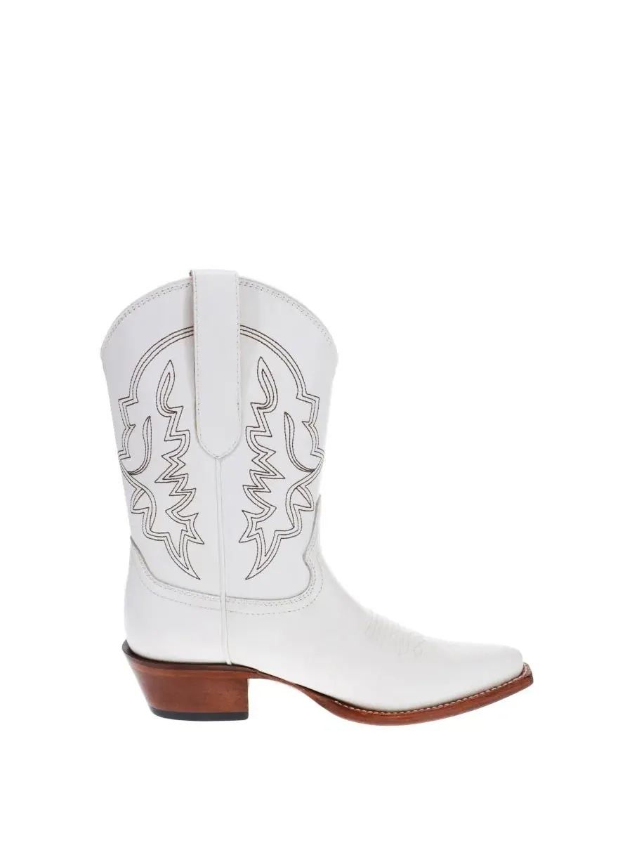 Женские кожаные сапоги Malibu Beach Premium Western Leather Boots Michelle Malibu Beach Surf — изображение 2 из 5, белый