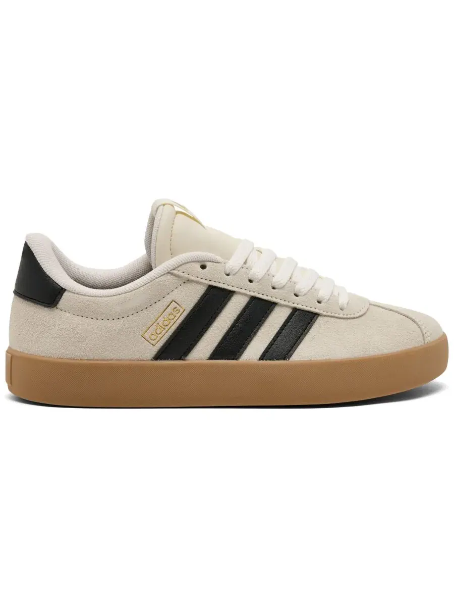 Женские кроссовки VL Court 3.0 от Finish Line Adidas — изображение 2 из 6, черный белый золотистый