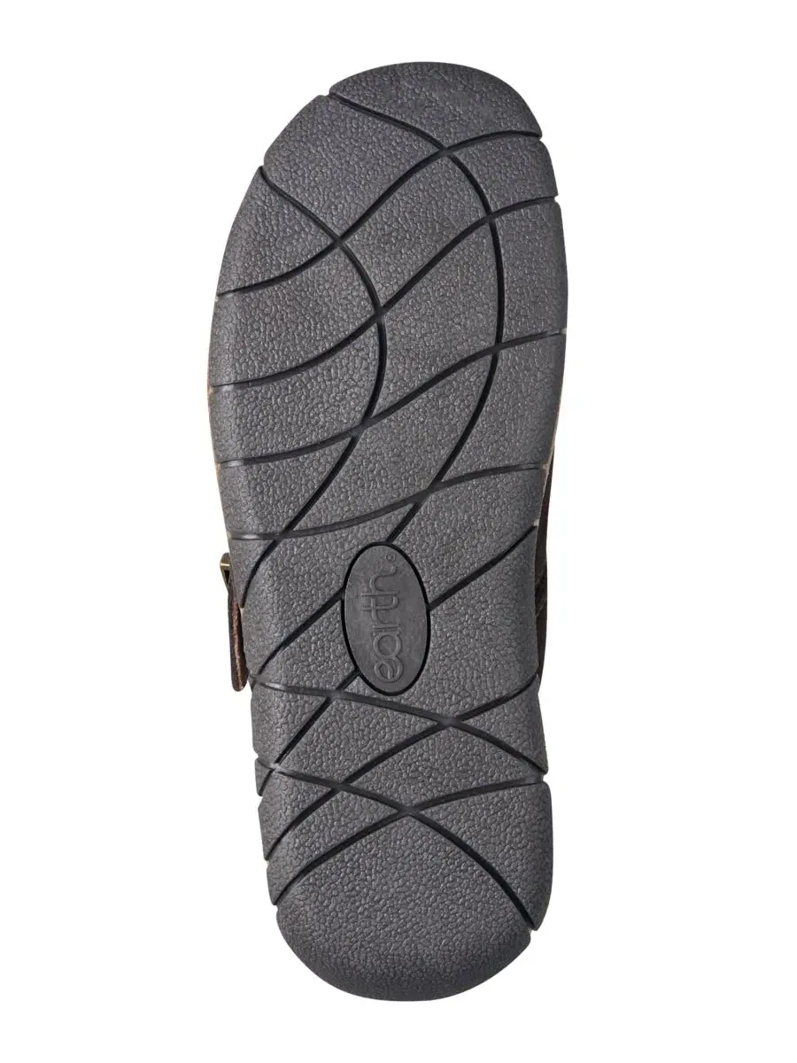 Женские мюли-клоги с плетеным декором и пряжкой Eileen Woven Suede Earth — изображение 5 из 5, темный коричневый