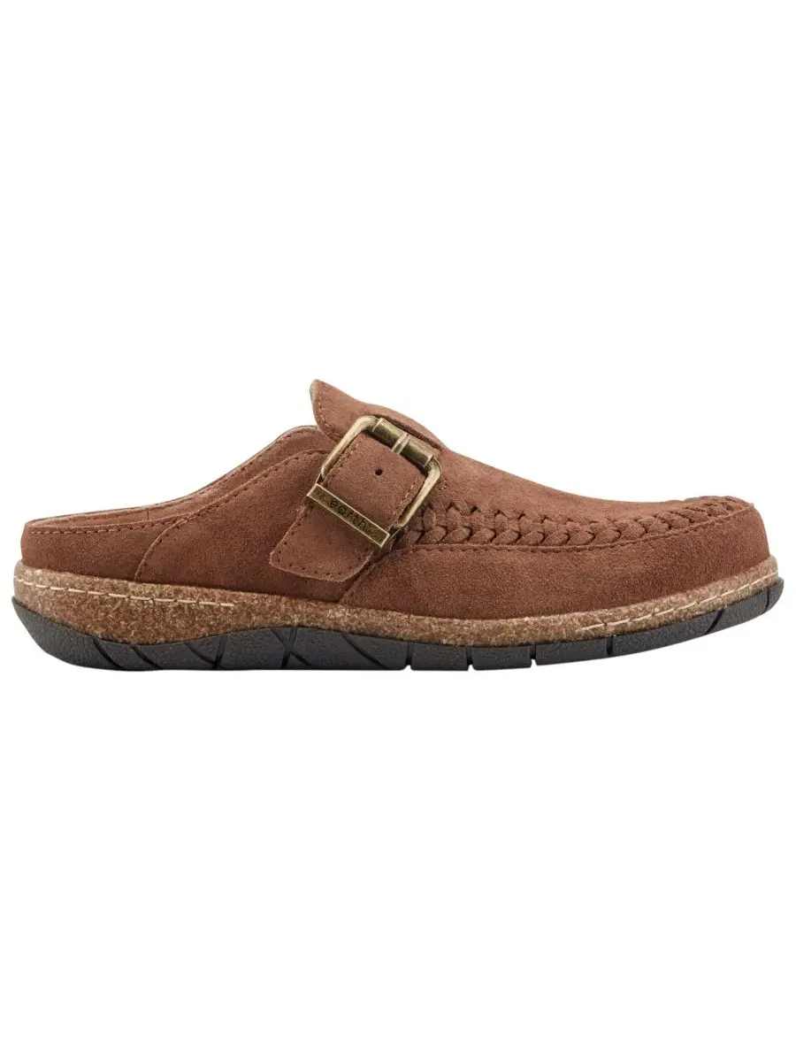 Женские мюли Eileen Woven Suede Footbed Earth — изображение 2 из 5, коричневый