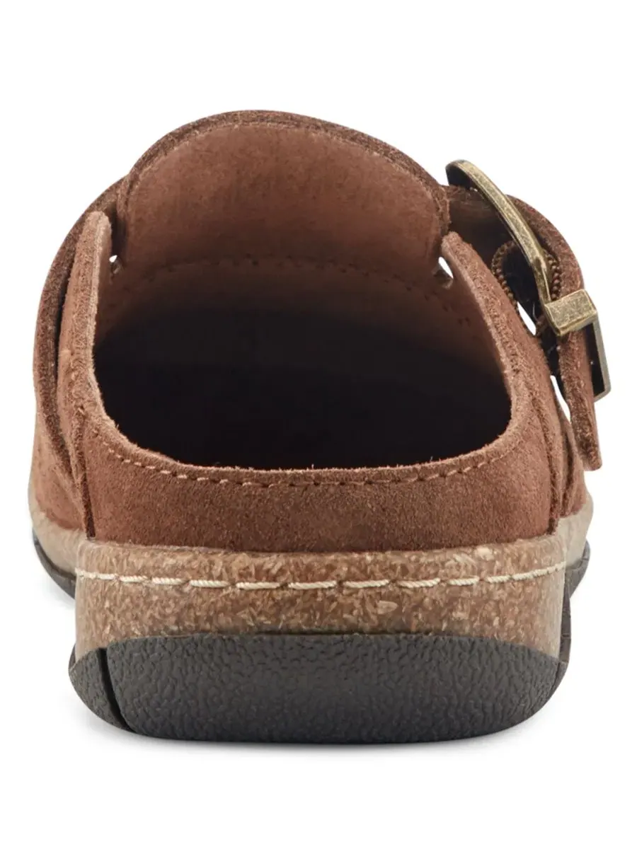 Женские мюли Eileen Woven Suede Footbed Earth — изображение 3 из 5, коричневый