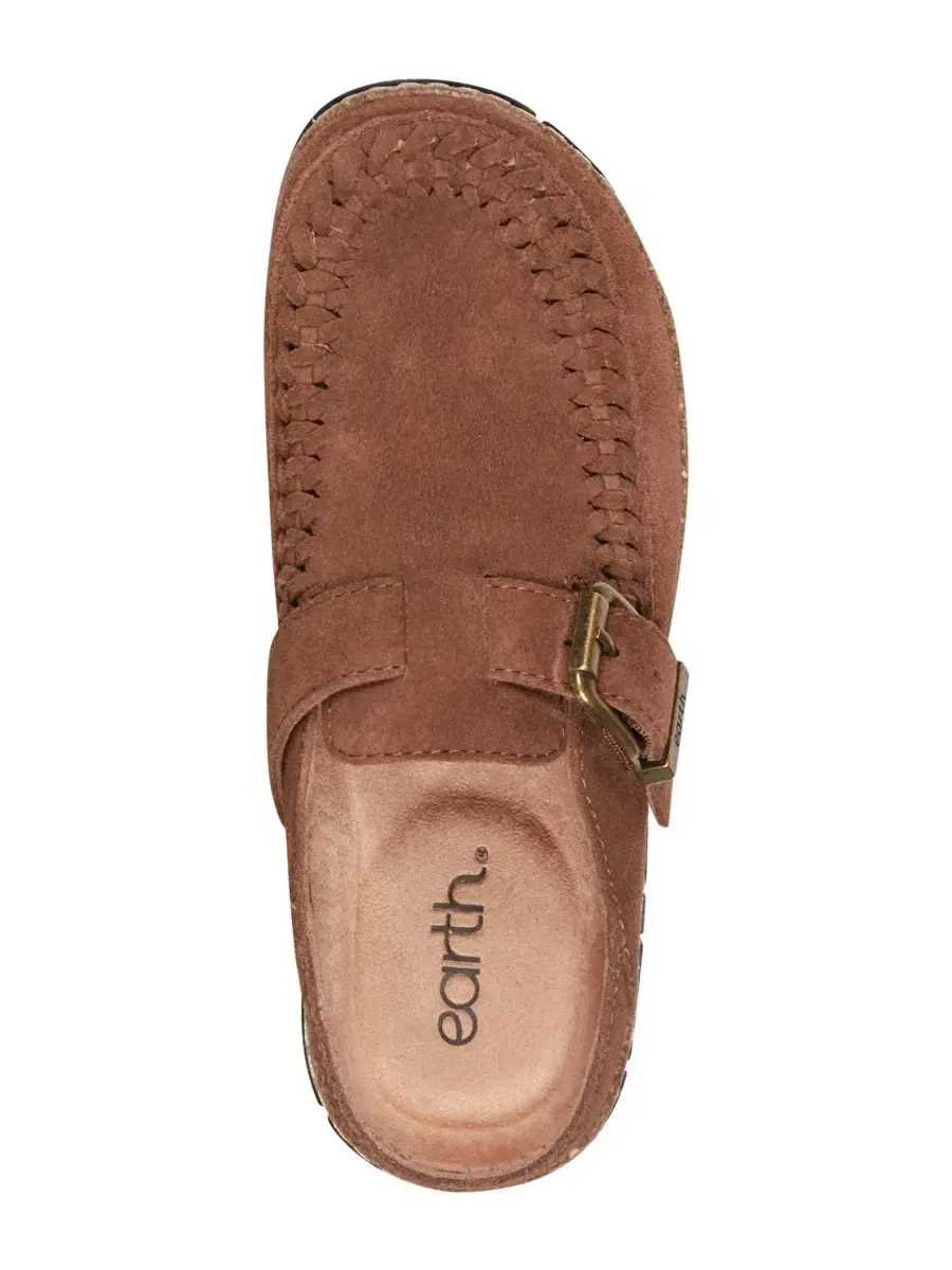 Женские мюли Eileen Woven Suede Footbed Earth — изображение 4 из 5, коричневый