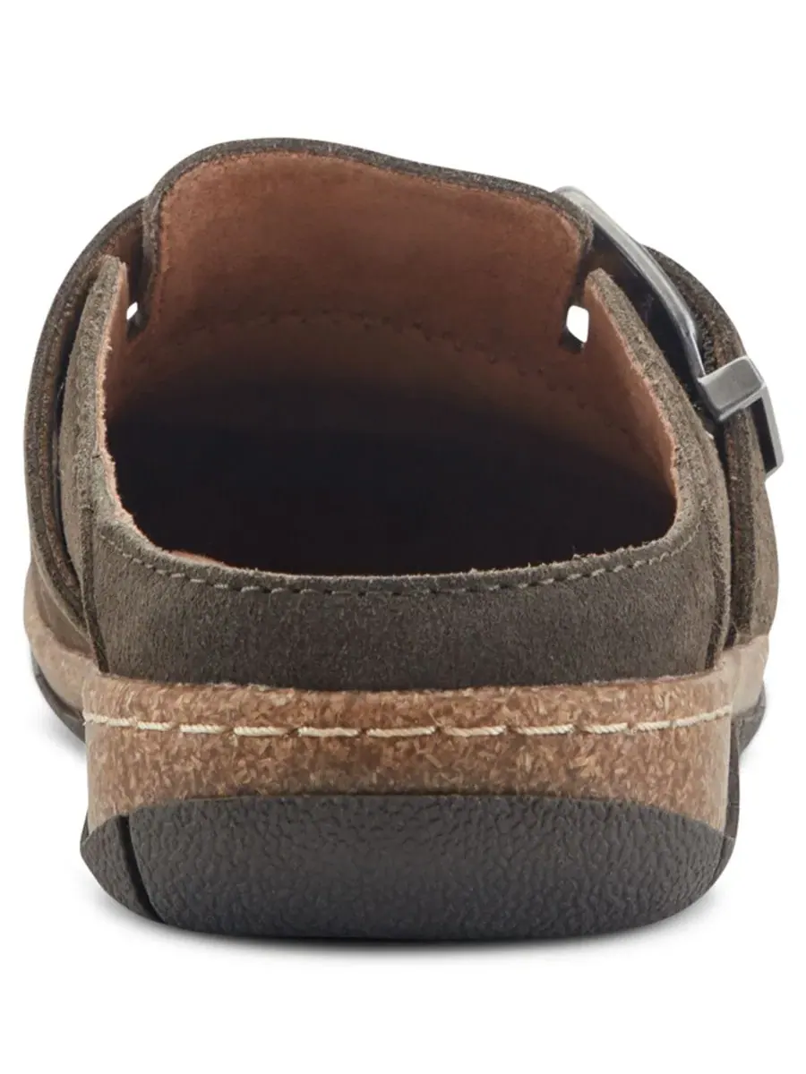 Мюли-клоги из замши Eileen Woven Suede Footbed Clogs Earth — изображение 3 из 5, темный зеленый