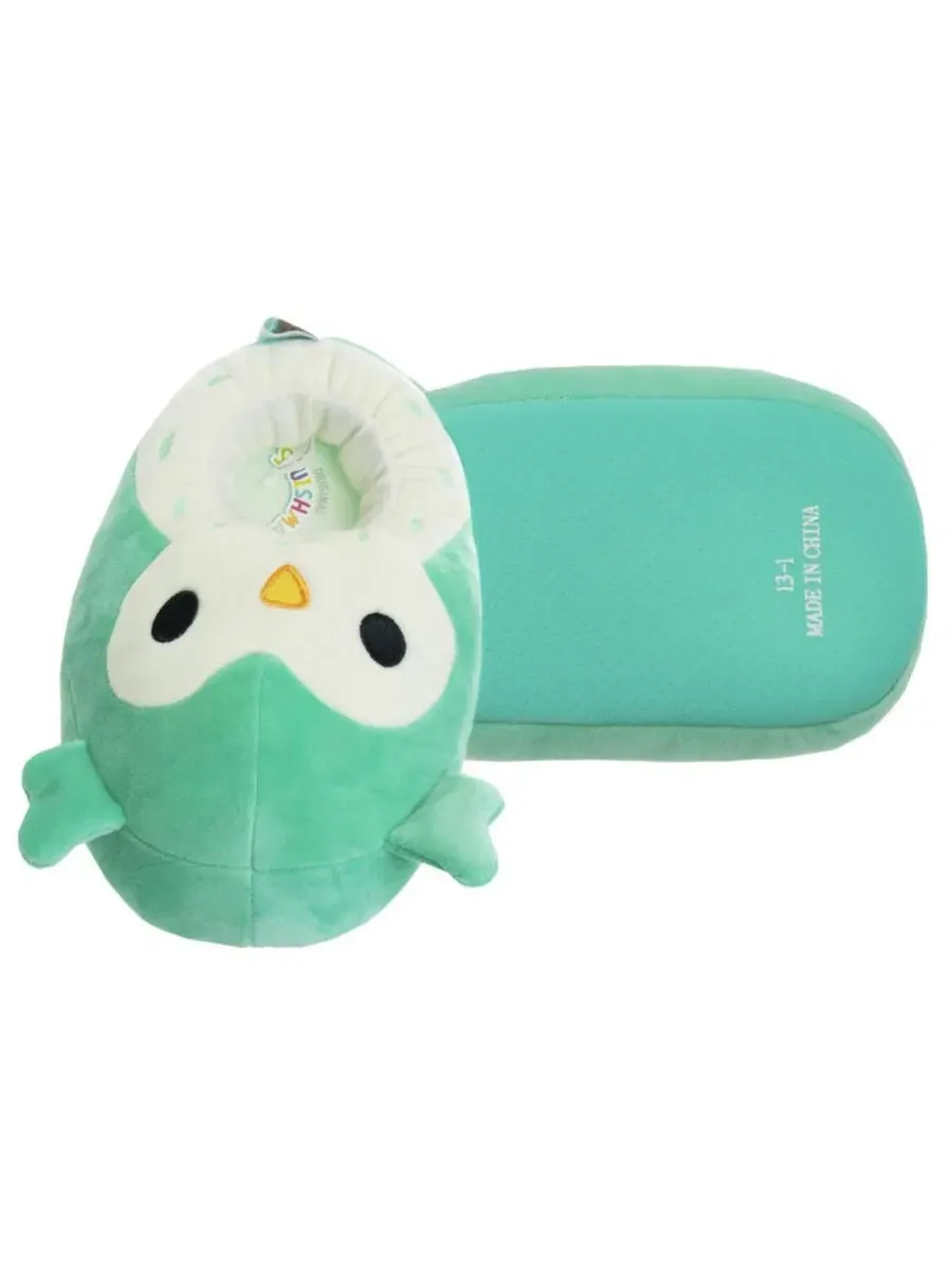 Домашние тапочки Squishmallows Winston the Owl — изображение 7 из 8, зеленый