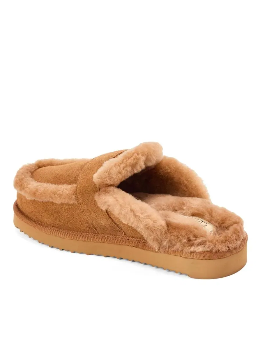 Тапочки-слипперы с подкладкой из овчины Fireside Richmond Dearfoams — изображение 2 из 5, орех