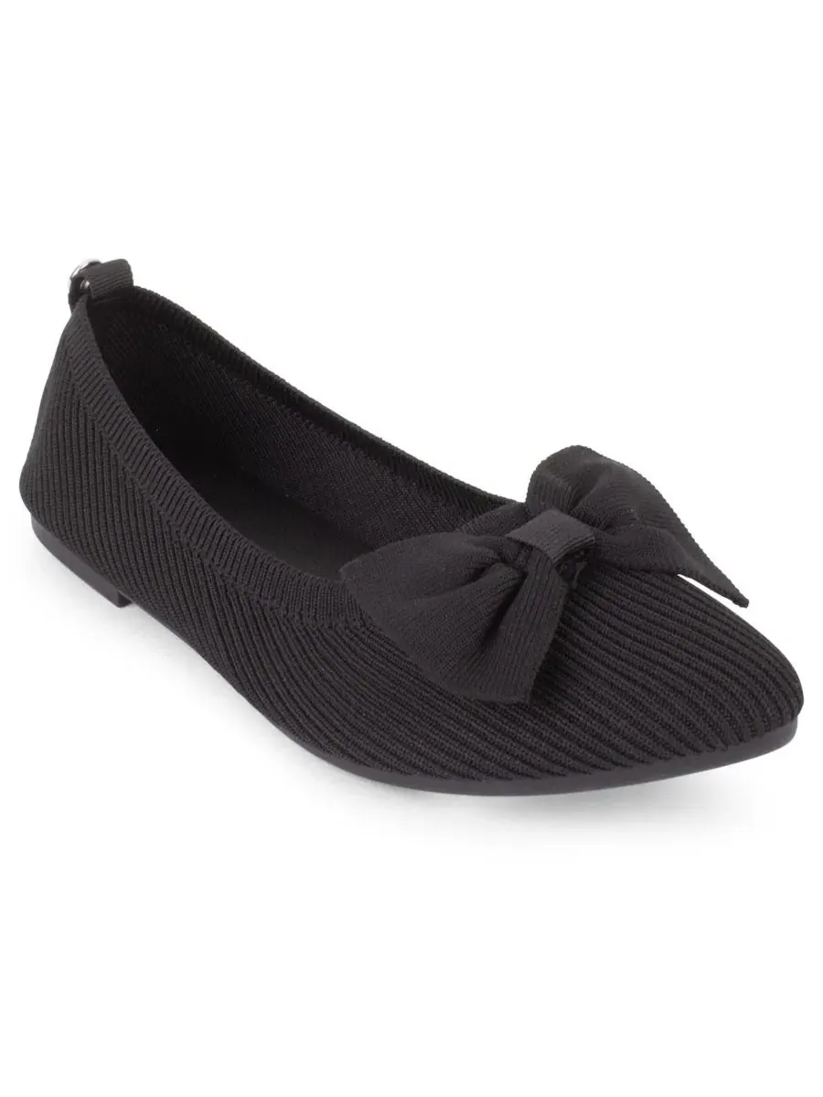 Балетки с острым носком Monaghan Knit Slip-On Flats Tahari — черный