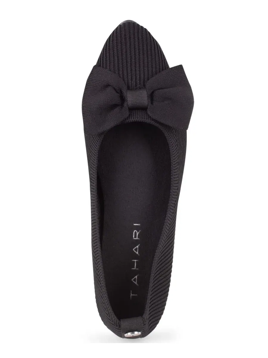 Балетки с острым носком Monaghan Knit Slip-On Flats Tahari — изображение 4 из 6, черный