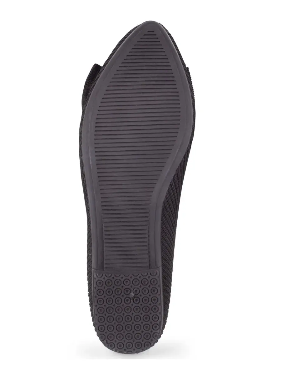 Балетки с острым носком Monaghan Knit Slip-On Flats Tahari — изображение 5 из 6, черный