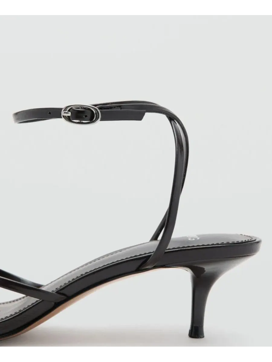 Босоножки на каблуке с ремешком на щиколотке, открытый носок, модель Strappy Heeled Sandals MANGO — изображение 2 из 10