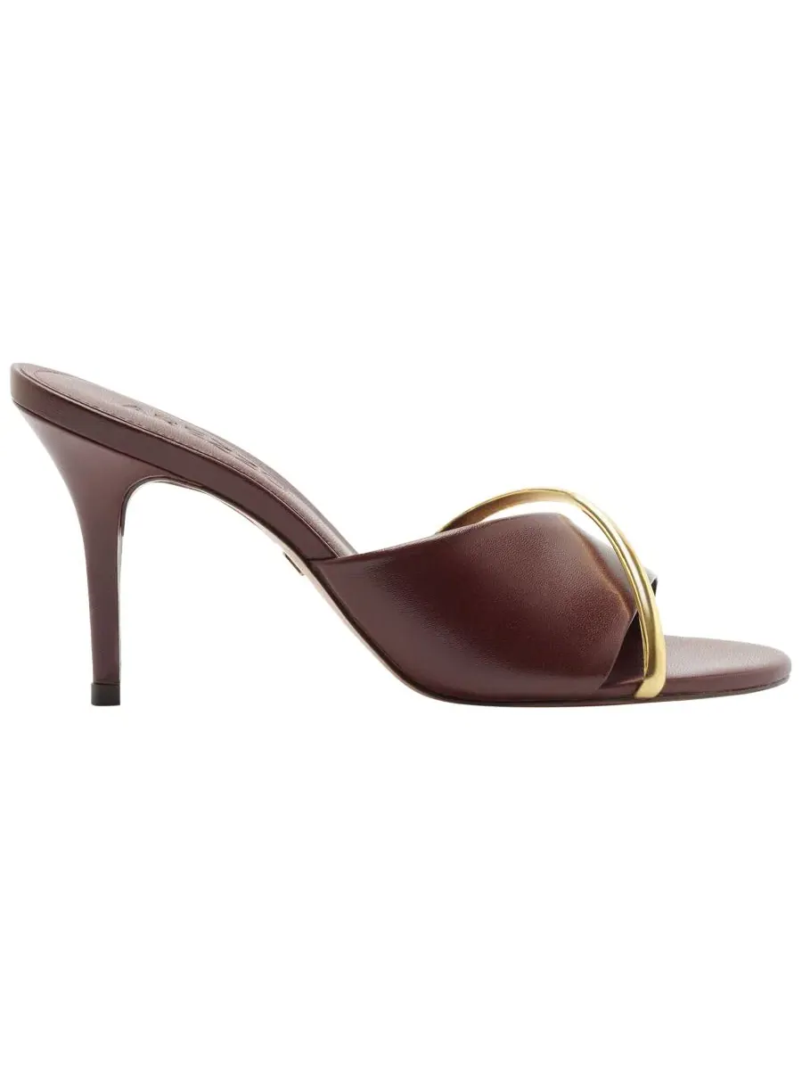 Босоножки на высоком каблуке с открытым носком, модель Margaret High Stiletto Arezzo — изображение 2 из 5, красный