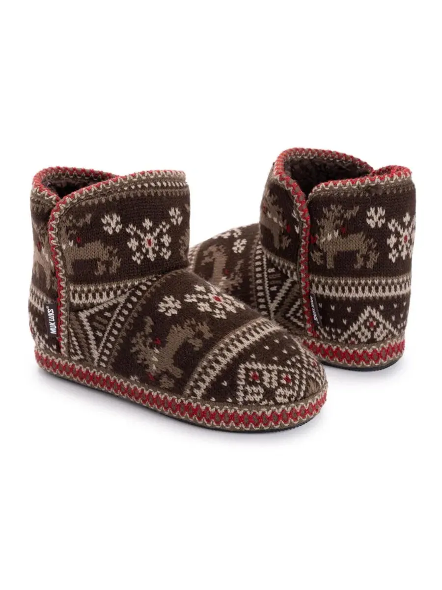 Женские ботинки-слипперы Leigh MUK LUKS — изображение 9 из 9, коричневый