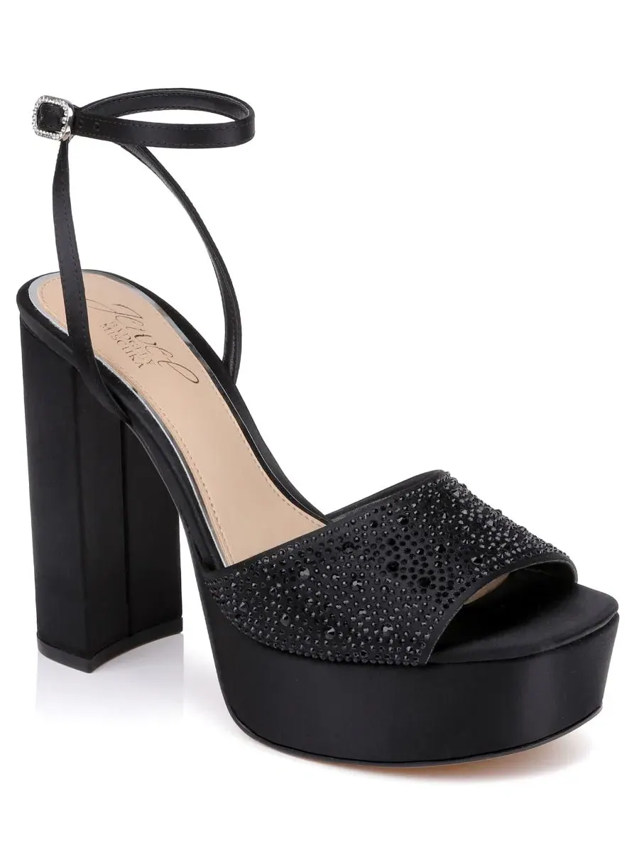 Босоножки на платформе и каблуке Bahari Open Toe Dress Sandals Jewel Badgley Mischka — изображение 1 из 5, черный