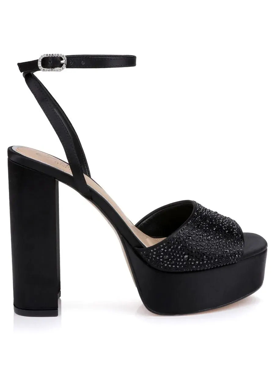 Босоножки на платформе и каблуке Bahari Open Toe Dress Sandals Jewel Badgley Mischka — изображение 2 из 5, черный
