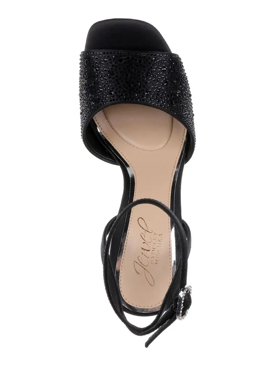 Босоножки на платформе и каблуке Bahari Open Toe Dress Sandals Jewel Badgley Mischka — изображение 4 из 5, черный