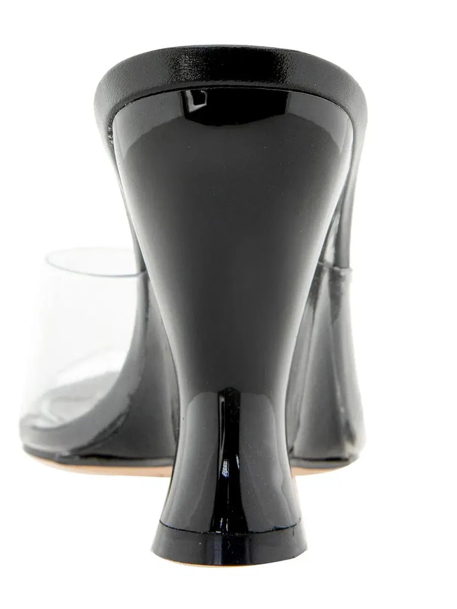 Босоножки на танкетке Tabby Wedge Lucite Christian Siriano — изображение 3 из 5, прозрачный/черный
