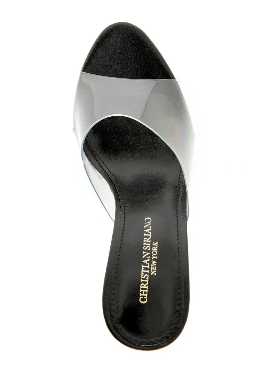 Босоножки на танкетке Tabby Wedge Lucite Christian Siriano — изображение 4 из 5, прозрачный/черный