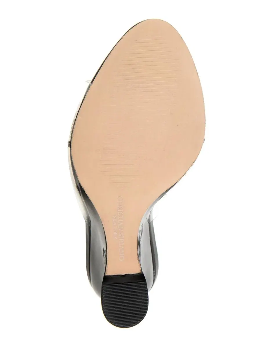 Босоножки на танкетке Tabby Wedge Lucite Christian Siriano — изображение 5 из 5, прозрачный/черный