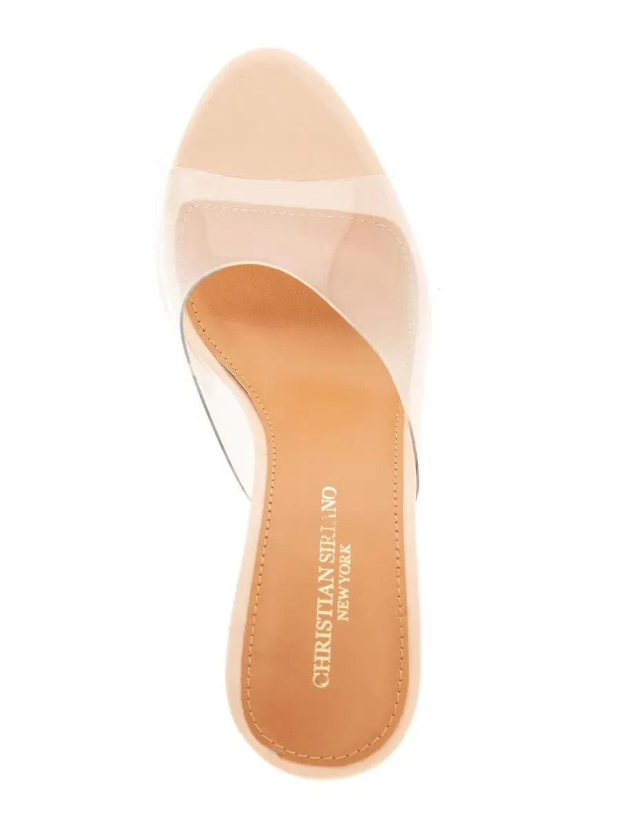 Босоножка на танкетке с прозрачной вставкой Tabby Wedge Lucite Christian Siriano — изображение 4 из 5, прозрачный