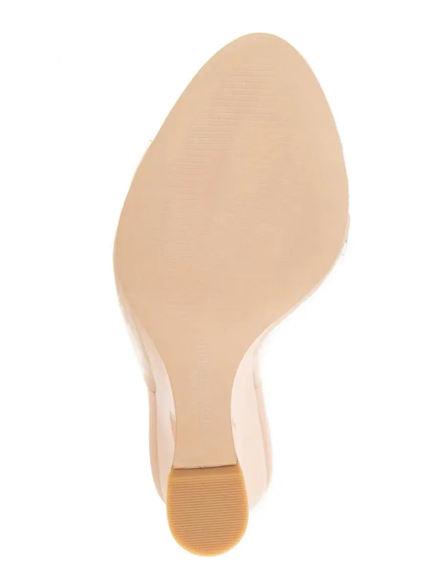 Босоножка на танкетке с прозрачной вставкой Tabby Wedge Lucite Christian Siriano — изображение 5 из 5, прозрачный