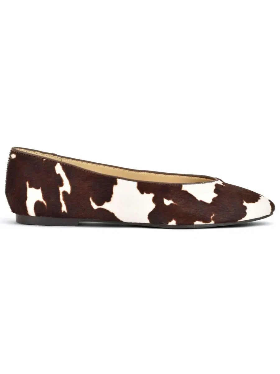 Балетки-слипоны Valore с миндальным мысом, из телячьей кожи Nine West — изображение 2 из 5, коричневый/кремовый