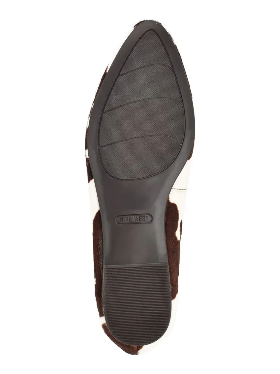 Балетки-слипоны Valore с миндальным мысом, из телячьей кожи Nine West — изображение 5 из 5, коричневый/кремовый