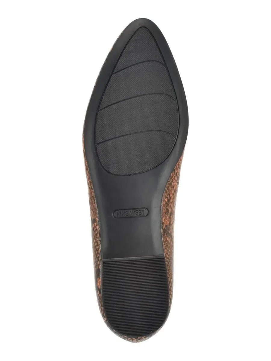 Балетки Valore с миндальным мысом, slip-on, из телячьей кожи Nine West — изображение 5 из 5, темный коричневый