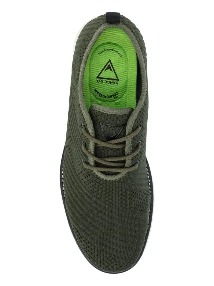 Мужские модельные туфли Novak широкой ширины Tru Comfort из пенопласта со шнуровкой и круглым — изображение 4 из 5, оливковый