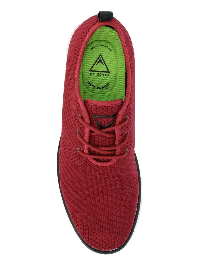 Мужские модельные туфли Novak широкой ширины Tru Comfort из пенопласта со шнуровкой и круглым — изображение 4 из 5, красный
