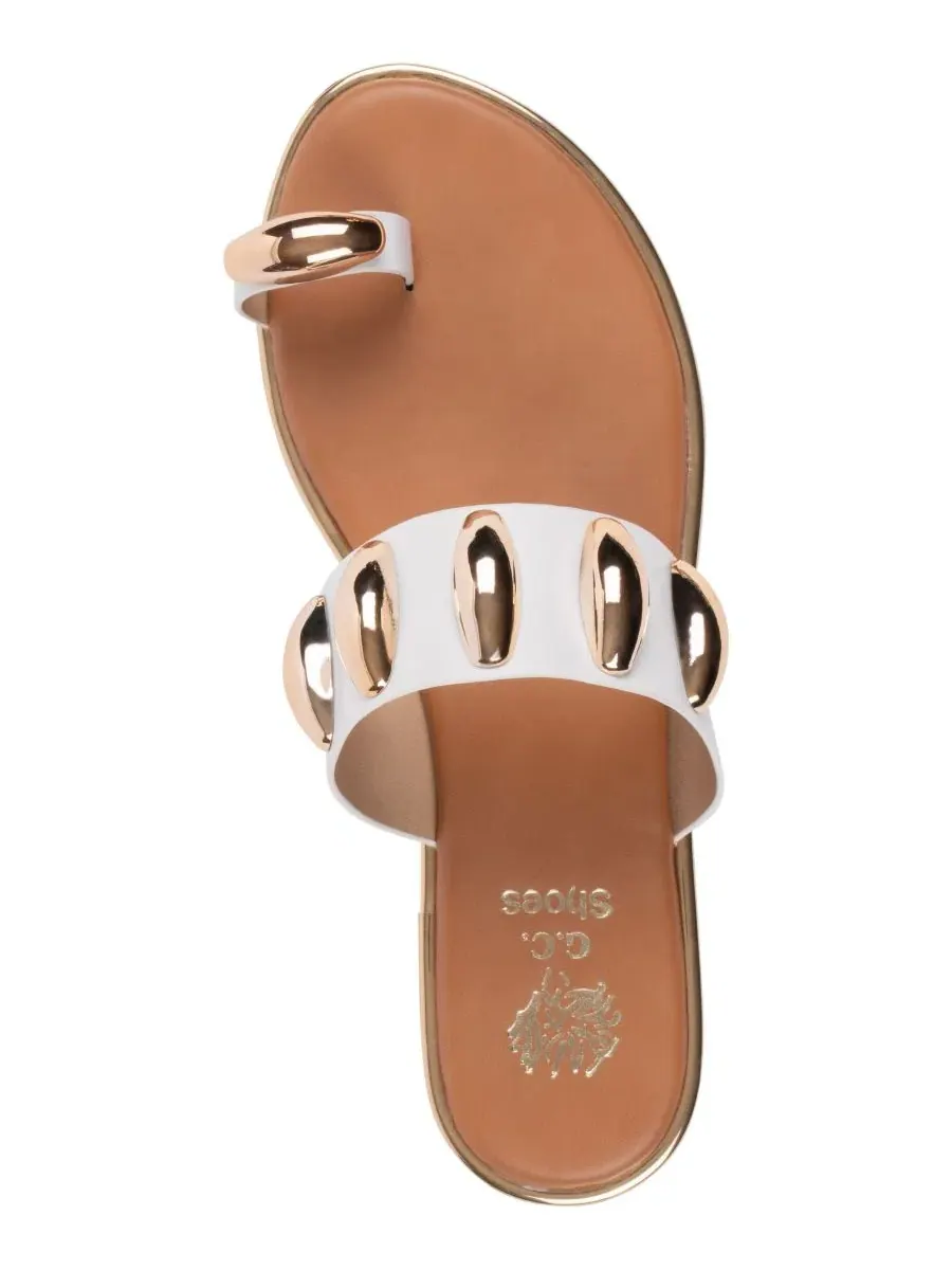 Сандалии Kenley с аппаратурой и ремешком на мыске GC Shoes — изображение 4 из 5, белый