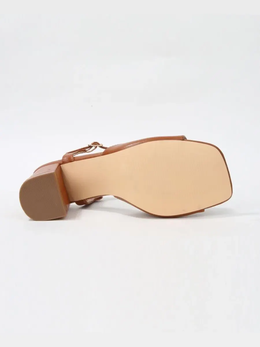 Босоножки на устойчивом каблуке Kade Nugget Accent Block Heel BERNESS — изображение 5 из 6, верблюжий