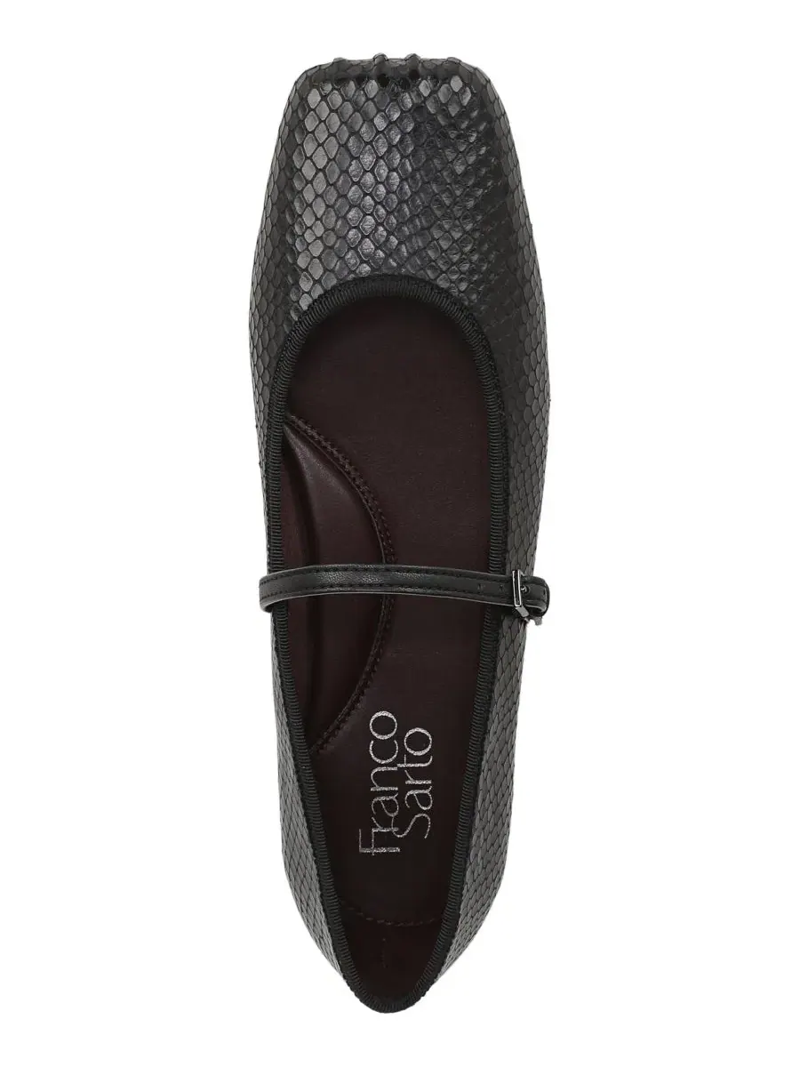 Туфли-лодочки Oriel Square Toe Mary Jane Flats Franco Sarto — изображение 4 из 5, черный