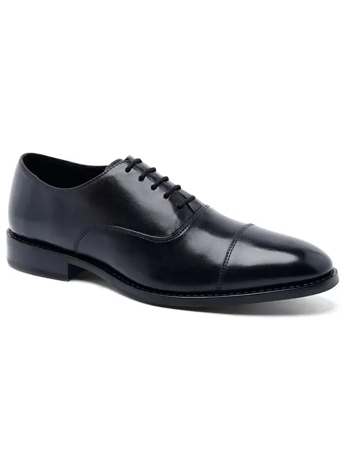 Мужские кожаные оксфорды Clinton Cap-Toe Anthony Veer — изображение 1 из 5, черный
