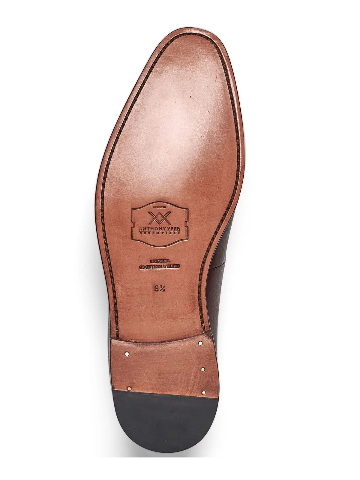 Мужские кожаные модельные туфли-оксфорды clinton cap-toe Anthony Veer — изображение 4 из 6, коричневый