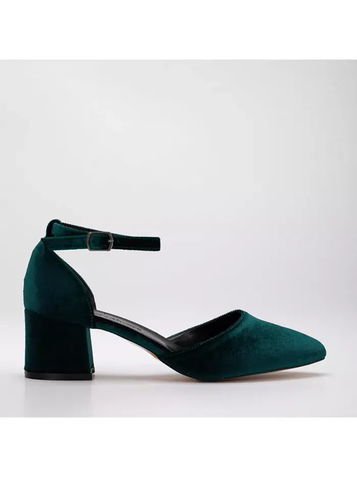 Марсель Туфли-лодочки на низком каблуке Forever & Always Shoes — зеленый