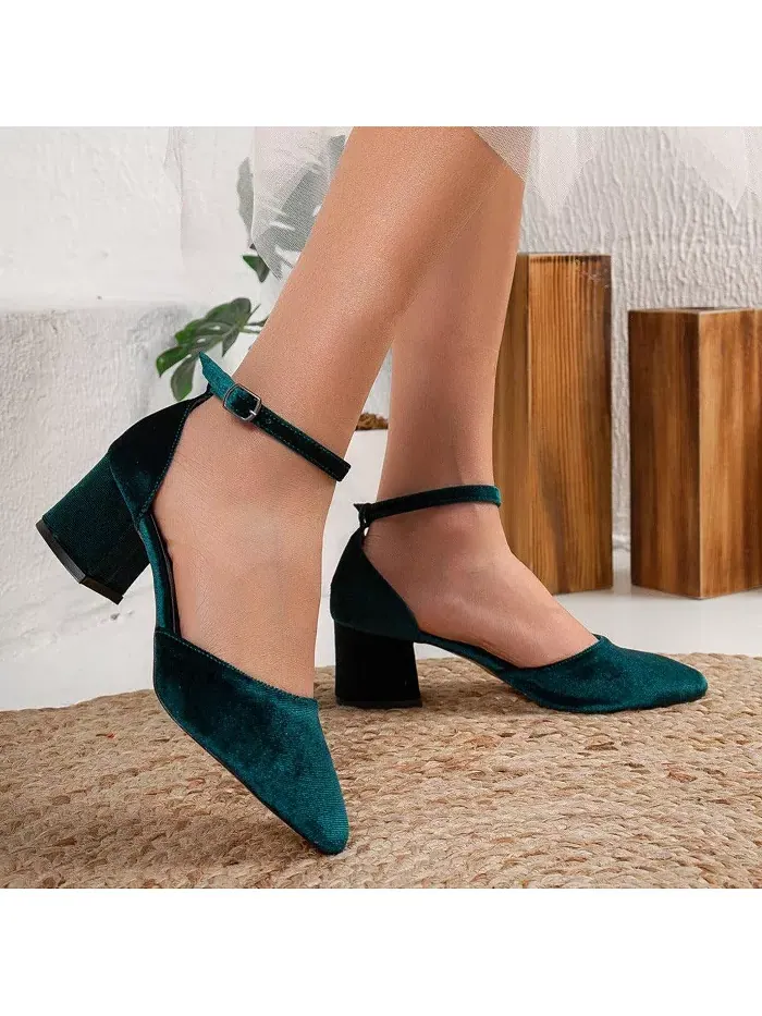 Марсель Туфли-лодочки на низком каблуке Forever & Always Shoes — изображение 5 из 5, зеленый